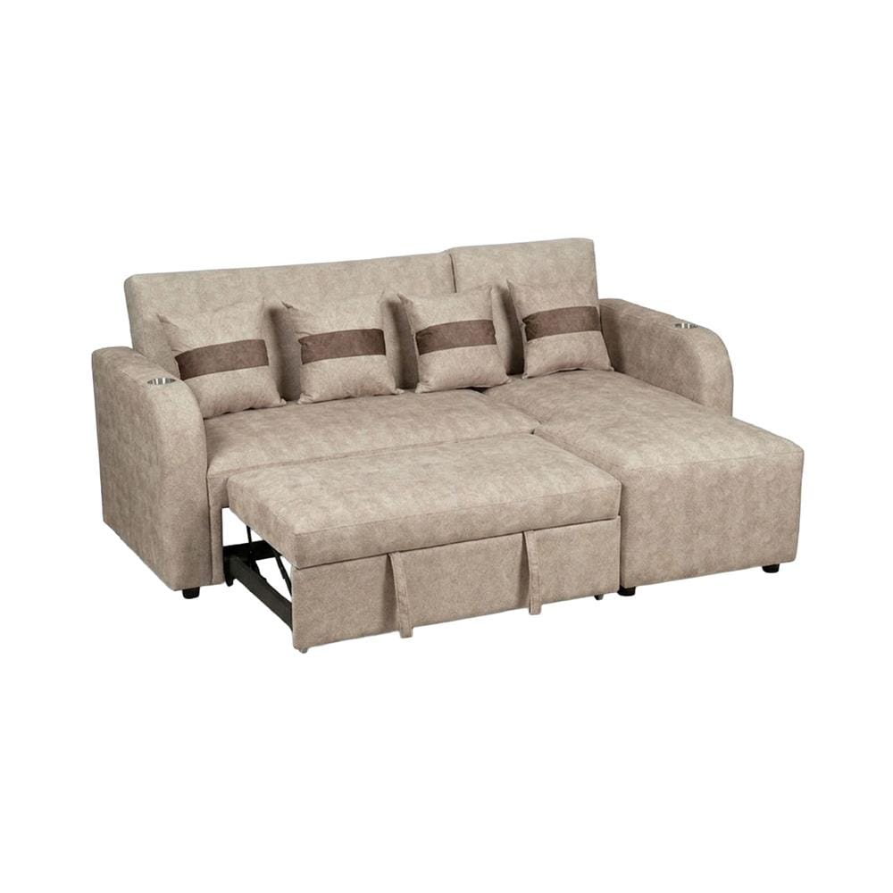 โซฟาเข้ามุมขวา AS FURNITURE HAZEL สีครีม