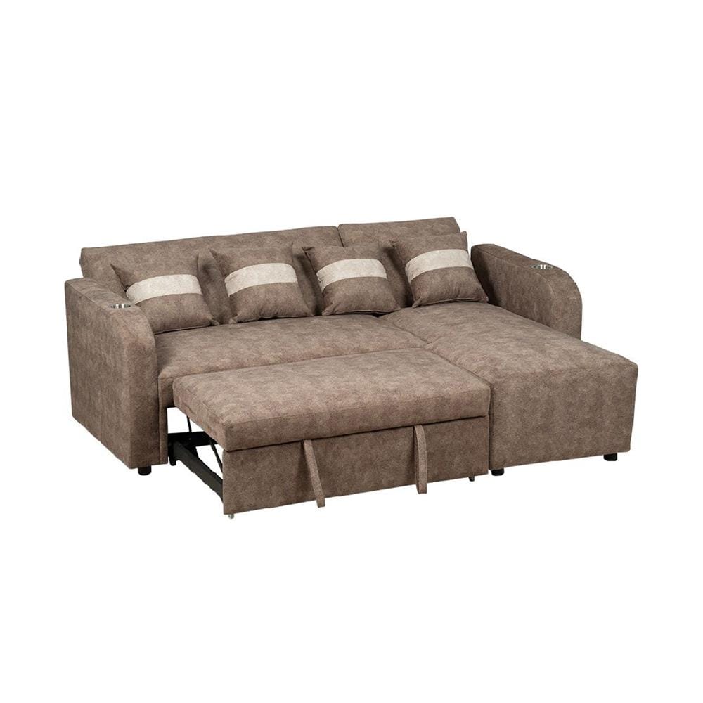 โซฟาเข้ามุมขวา AS FURNITURE HAZEL สีน้ำตาล