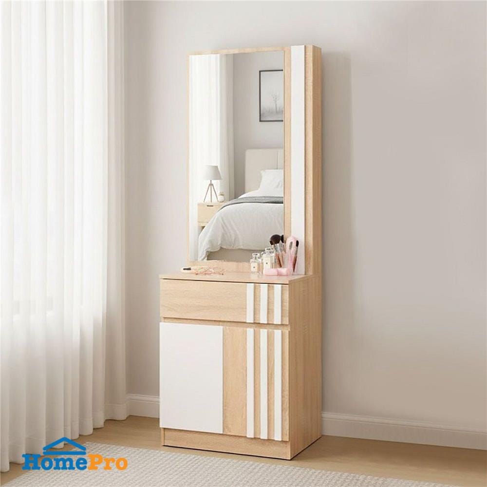 โต๊ะเครื่องแป้ง KONCEPT HOSHINO 19250436 สีโซลิดโอ๊คขาว