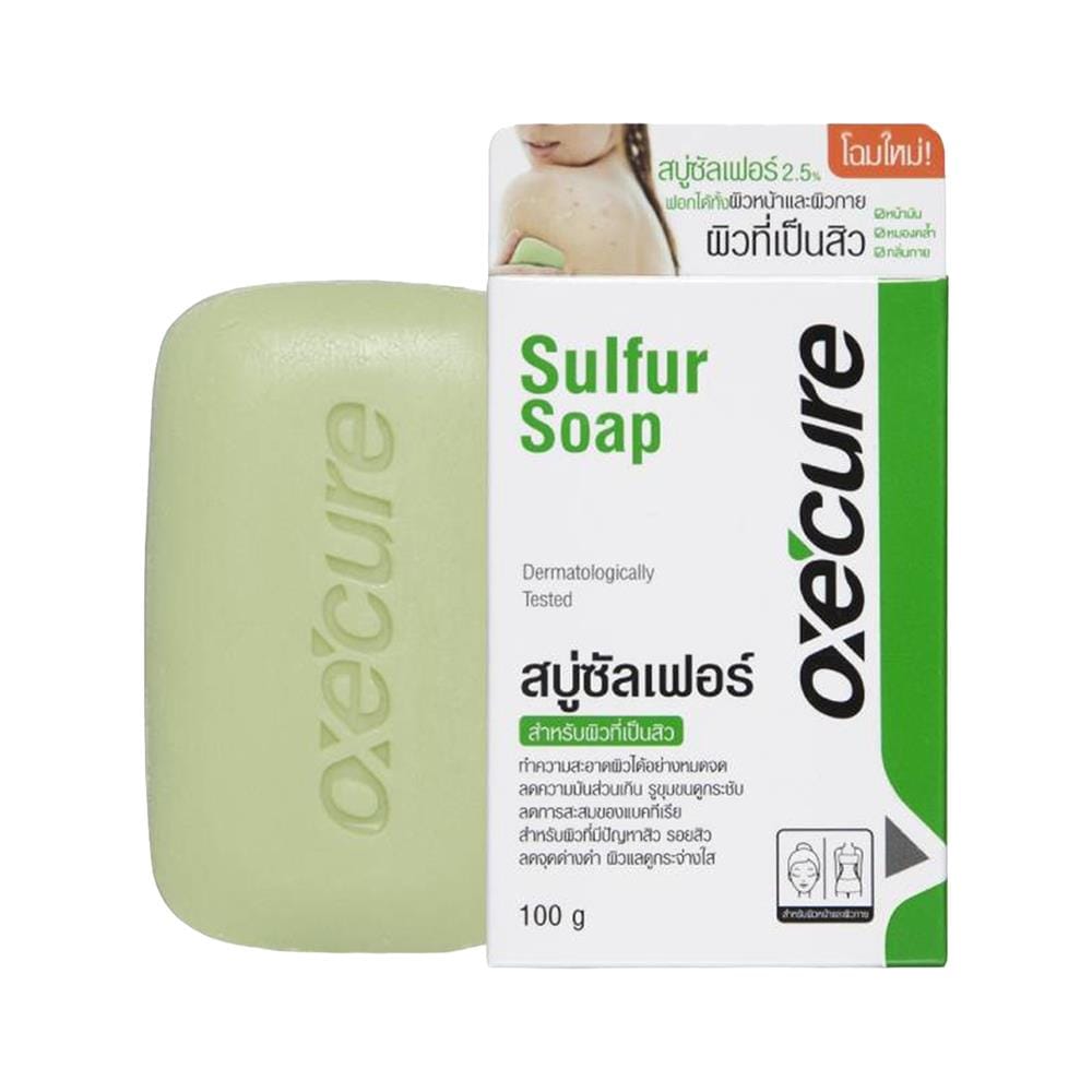 สบู่ซัลเฟอร์ OXECURE SULFUR SOAP (10OX00046) 100 กรัม