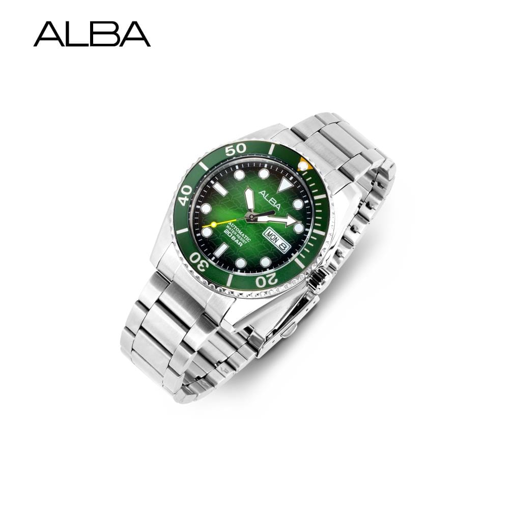 นาฬิกาข้อมือผู้ชาย ALBA AL4437X 43 มม. สี SILVER/GREEN/BLACK