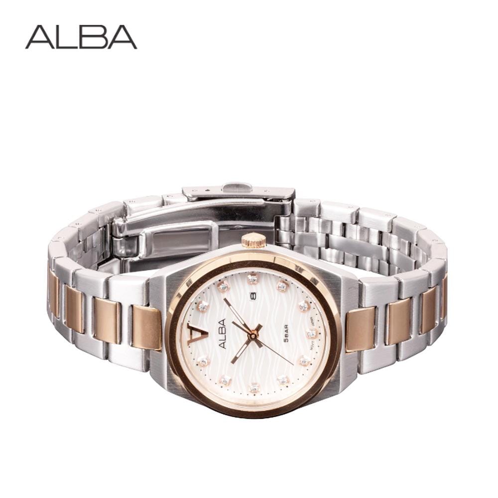 นาฬิกาข้อมือผู้หญิง ALBA AH7DJ8X 32 มม. สี SILVER/WHITE/ROSEGOLD