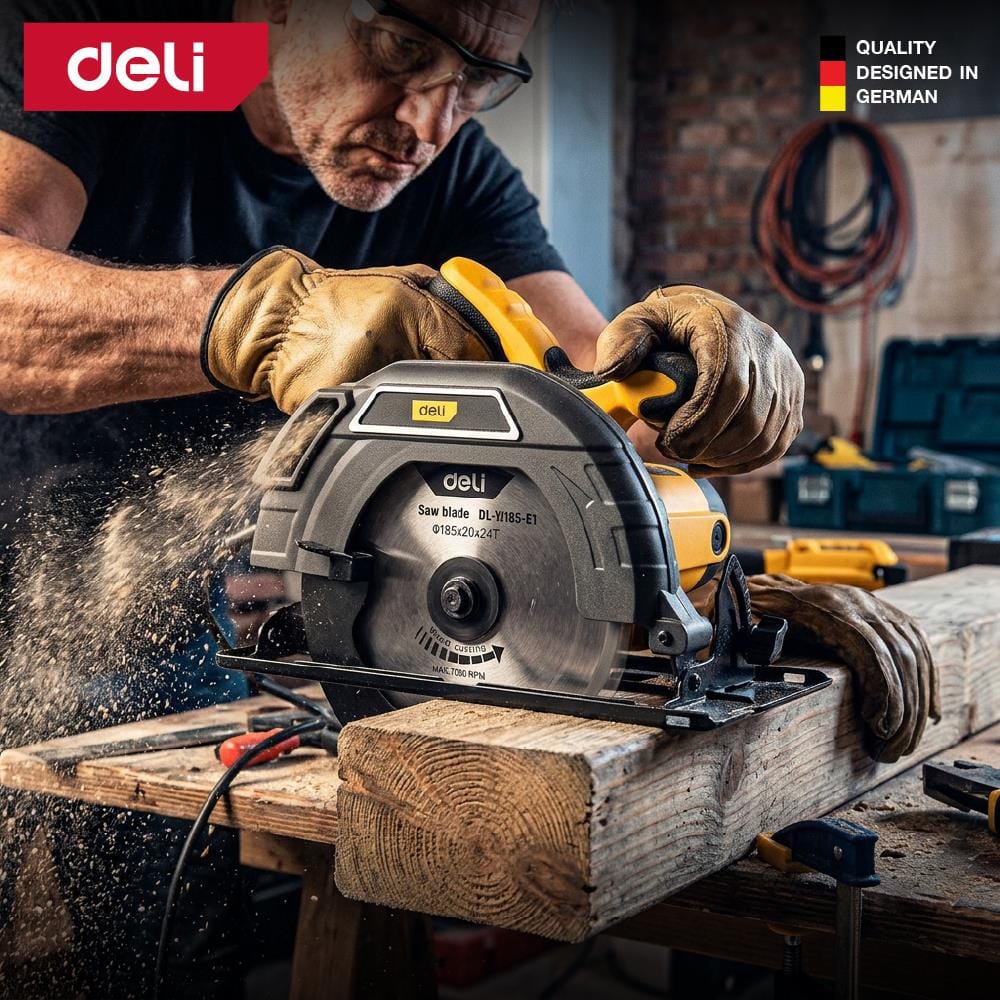 เลื่อยวงเดือน 7-1/4 นิ้ว DELI EDL-YJ185-E1 1300 วัตต์