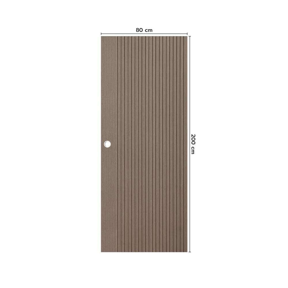 ประตูภายใน UPVC เจาะลูกบิด ECO-DOOR UX-OAK 80x200 ซม. สีโอ๊ค