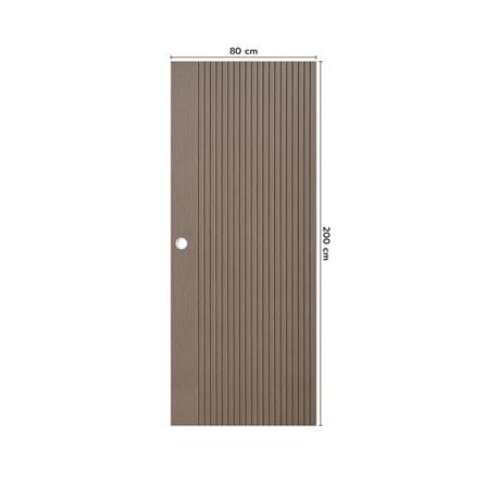 ประตูภายใน UPVC เจาะลูกบิด ECO-DOOR UX-OAK 80x200 ซม. สีโอ๊ค_3