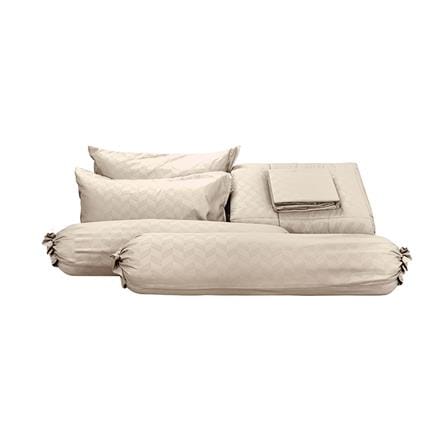 ชุดผ้าปูที่นอน 6 ฟุต (ชุด 6 ชิ้น) PICASSO BASIC สี CREAM_2
