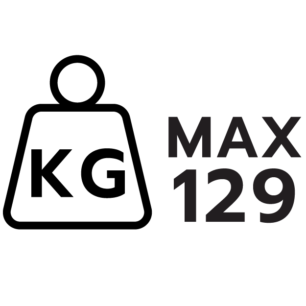 รองรับน้ำหนักสูงสุด 129 กก.