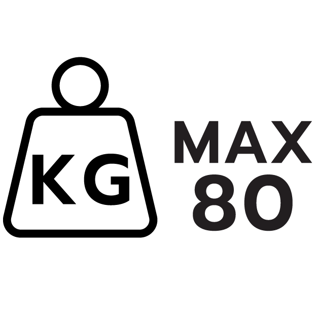 รองรับน้ำหนักสูงสุด 80 กก.