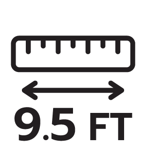 ขนาดสินค้า 9.5FT