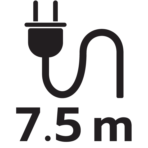POWER CORD LENGTH 7.5 M