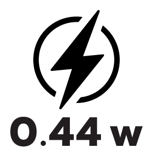 RATED WATTAGE 0.44 W