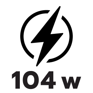 กำลังไฟ 104 วัตต์