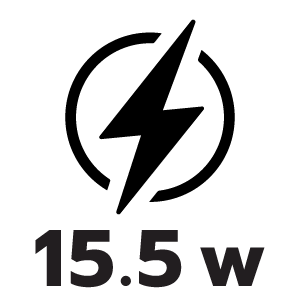 กำลังไฟ 15.5 วัตต์
