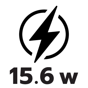 กำลังไฟ 15.6 วัตต์