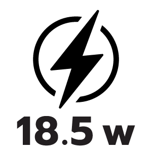 กำลังไฟ 18.5 วัตต์