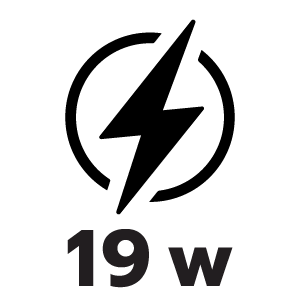 กำลังไฟ 19 วัตต์