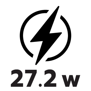 กำลังไฟ 27.2 วัตต์