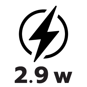 กำลังไฟ 2.9 วัตต์