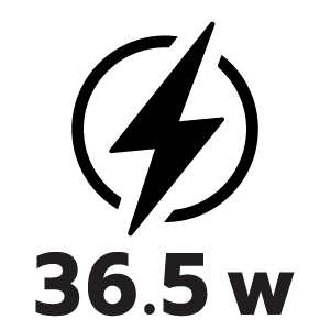 กำลังไฟ 36.5 วัตต์