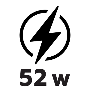กำลังไฟ 52 วัตต์