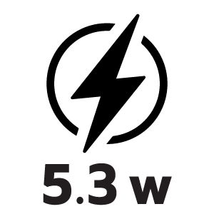 กำลังไฟ 5.3 วัตต์