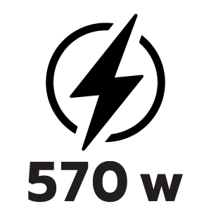 กำลังไฟ 570 วัตต์