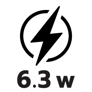 กำลังไฟ 6.3 วัตต์