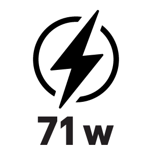 กำลังไฟ 71 วัตต์