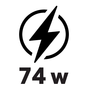 กำลังไฟ 74 วัตต์