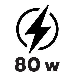 กำลังไฟ 80 วัตต์