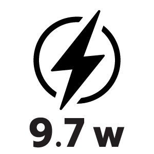 กำลังไฟ 9.7 วัตต์