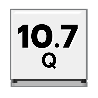 ปริมาตรความจุ 10.7 คิว