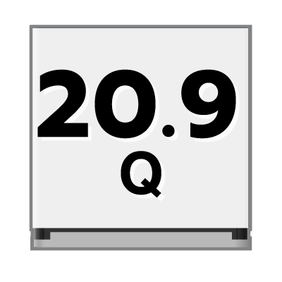 ปริมาตรความจุ 20.9 คิว