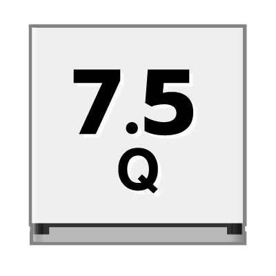 ปริมาตรความจุ 7.5 คิว