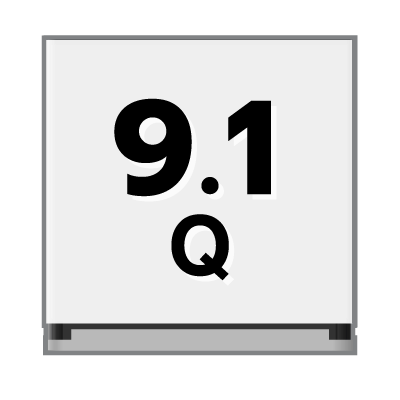 ปริมาตรความจุ 9.1 คิว