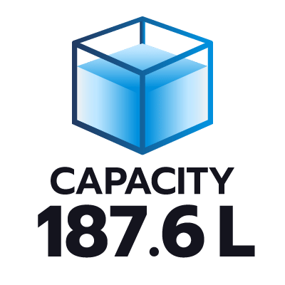 ปริมาตรความจุ 187.6 ลิตร