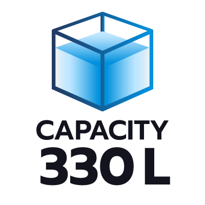 ปริมาตรความจุ 330 ลิตร
