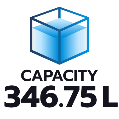 ปริมาตรความจุ 346.75 ลิตร