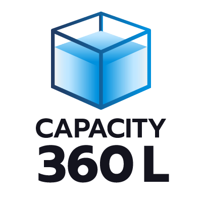 ปริมาตรความจุ 360 ลิตร