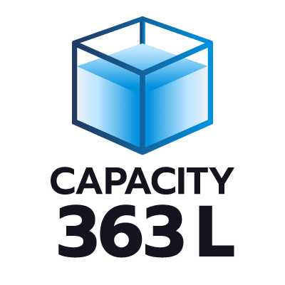 ปริมาตรความจุ 363 ลิตร