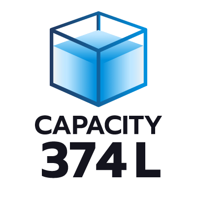 ปริมาตรความจุ 374 ลิตร