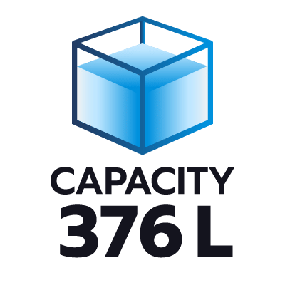 ปริมาตรความจุ 376 ลิตร