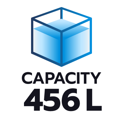 ปริมาตรความจุ 456 ลิตร