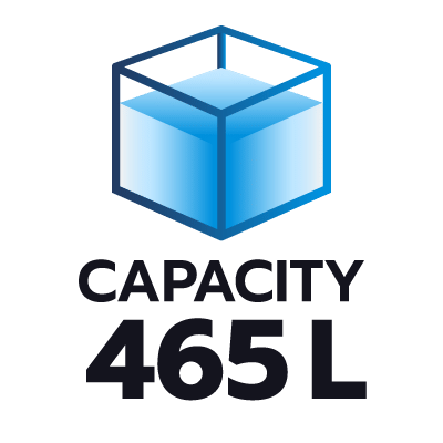 ปริมาตรความจุ 465 ลิตร