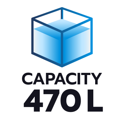 ปริมาตรความจุ 470 ลิตร
