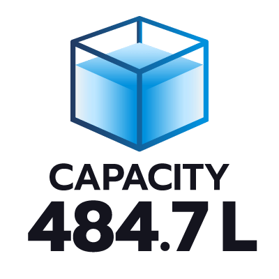 ปริมาตรความจุ 484.7 ลิตร