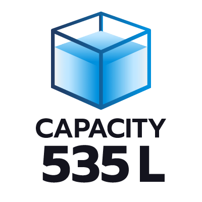 ปริมาตรความจุ 535 ลิตร