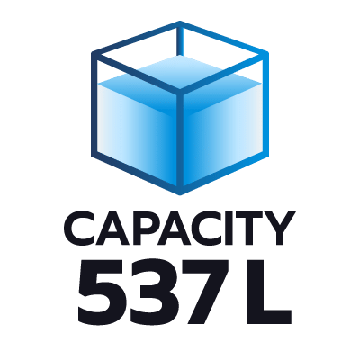ปริมาตรความจุ 537 ลิตร