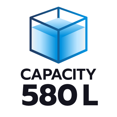 ปริมาตรความจุ 580 ลิตร