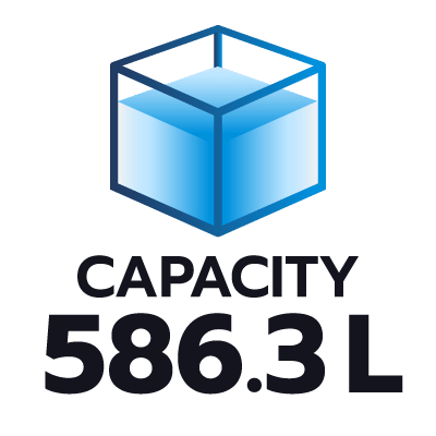 ปริมาตรความจุ 586.3 ลิตร